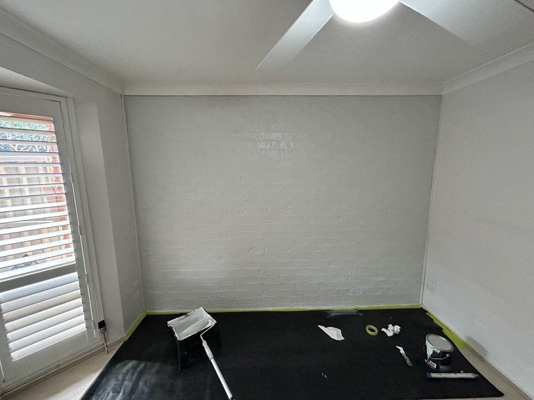 A separate interior brick finish